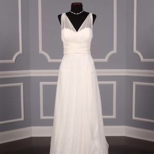 Amsale White Wedding Dress Formal Dress